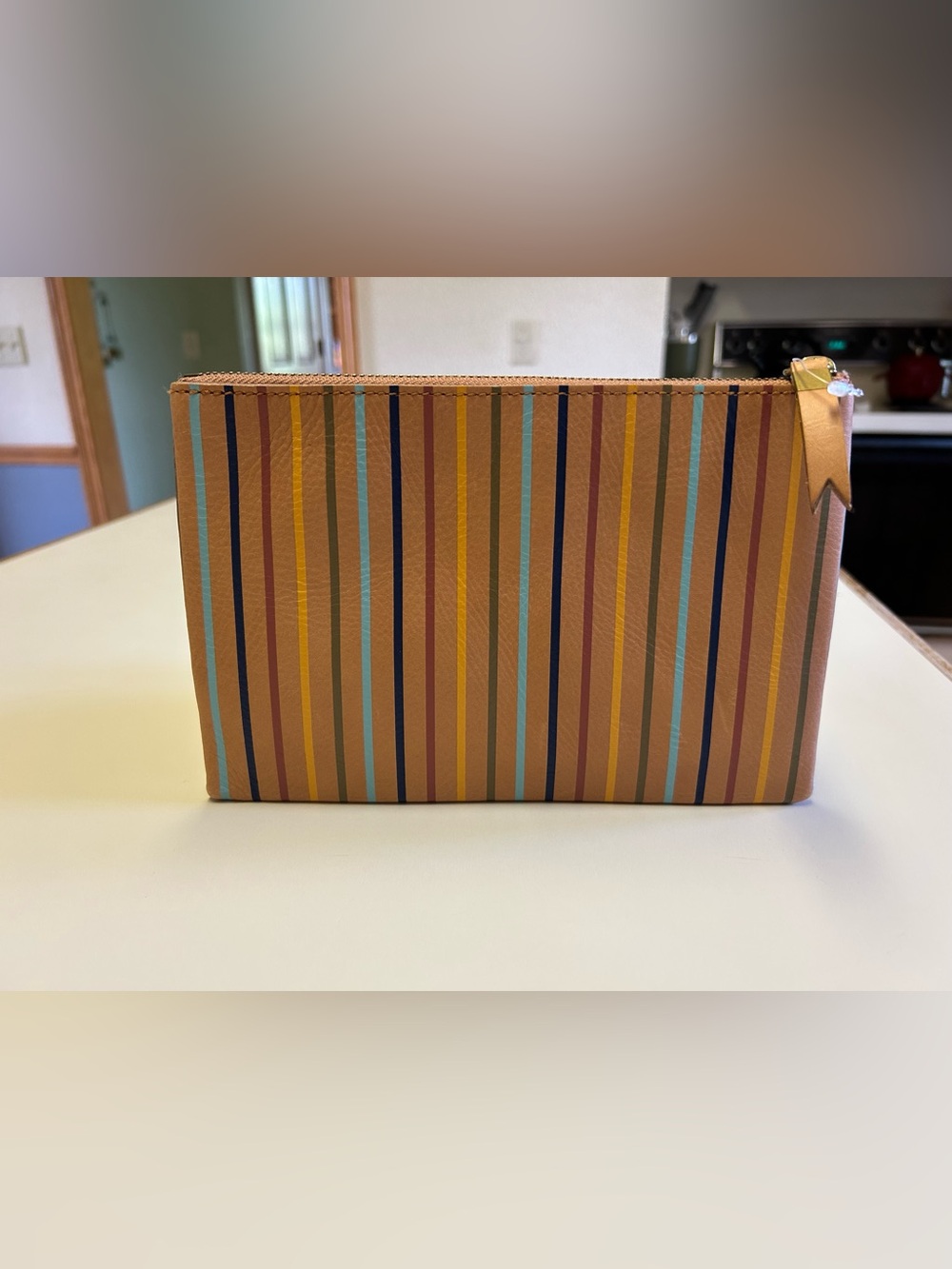 NWT Madewell Striped Tan Multicolor Wallet Clutch